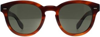 Oliver Peoples Round Mens Grant Tortoise G-15 Polarised OV5413SU Cary - Brown - One Size