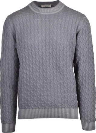 Wool & Co Maglioncino Girocollo - Heren - Ronde hals truien - Grijs - S - Wol - Truien & Vesten