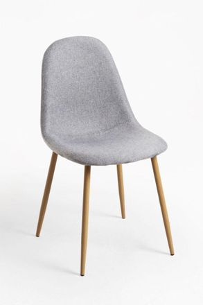 Regalos Miguel Packs Sillas Comedor - Pack 4 Sillas Teok Tela - Gris Claro
