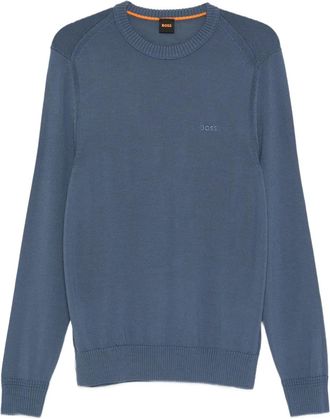 BOSS crewneck sweater - men - Wool/Acrylic - L - Blue