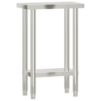 vidaXL Vidaxl - Mesa De Trabajo De Cocina Acero Inoxidable 55x30x85 Cm