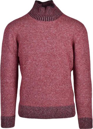 KANGRA Mock Neck Textured Knit Sweater Crafted From Premium Fibre Blend