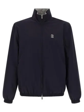 Brunello Cucinelli Blue Logo Jacket