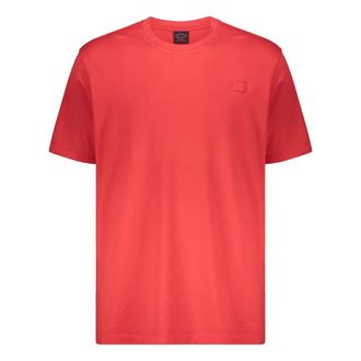 Paul & Shark T-shirt met korte mouwen - Heren - Tops - Rood - Maat: XL Katoen