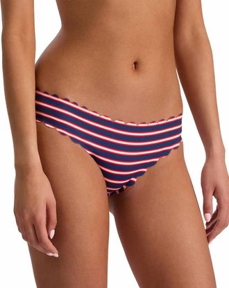 PQ Swim Reversible Scalloped Full Bottom In Teakwood