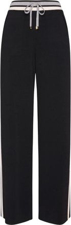 Elena Miro Pantaloni palazzo misto viscosa - Dames - Sweatpants - Zwart - L - Broeken