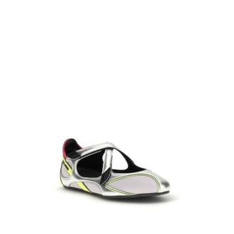 The Attico Floor Ballet Flat - Silver