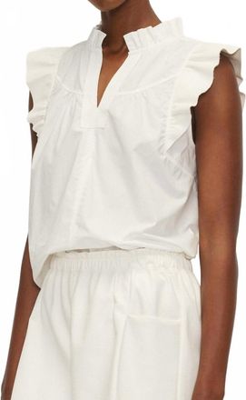 M&eacute;lissa Nepton Liana Ruffle Blouse In Off White