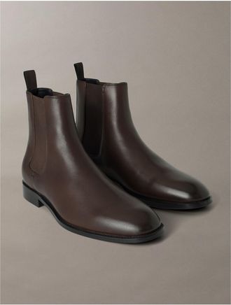 Calvin Klein Mens Mens Volminer Chelsea Boot - Brown - 10.5