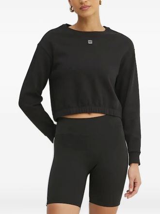 A|X Armani Exchange Cropped sweater met logoplakkaat - Zwart