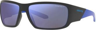Arnette Mat Zwart Zonnebril Snap II - Heren - Zonnebrillen - Zwart - 64 MM - Accessoires
