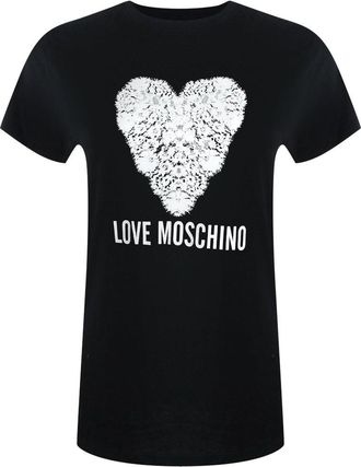 Love Moschino Dames/dames Hart T-shirt (Zwart)
