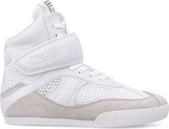 Chlo&eacute; White High Top Sneakers