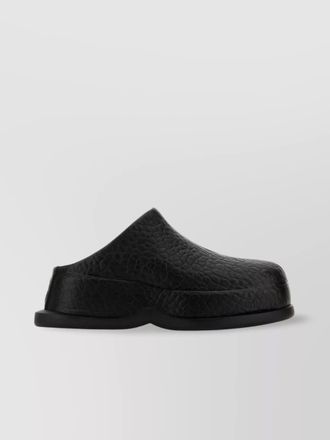 Alexander McQueen leather wave slides