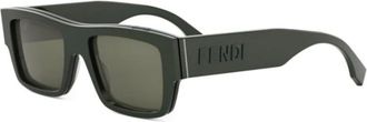 Fendi Sunglasses, unisex, Black, Size: 53 MM Rectangular Sunglasses