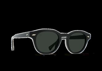Raen Optics Womens Kostin Round Sunglasses In Recycled Black / Green Polarized