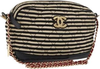 Chanel Pre-owned Vintage Canvas Mini Shoulder Bag - Dames - Vintage Mini Tas - Veelkleurig - ONE Size - Leer - Vintage