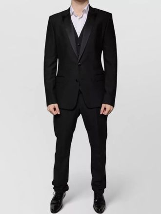 Dolce & Gabbana virgin wool tuxedo single breasted jacket trousers