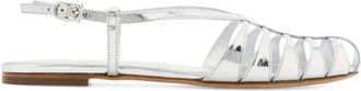 Ferragamo Schoenen, Dames, Grijs, 37 1/2 EU, Ferragamo Sandalen Silver