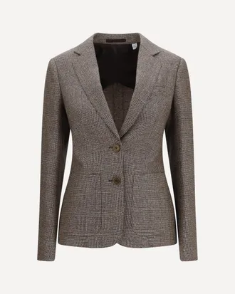 Burberry Single-breasted wool and linen Blazer Female 8
