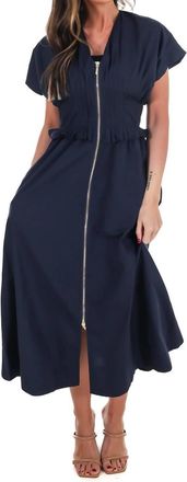 Entro Womens Catch The Breeze Midi Dress In Dark Navy