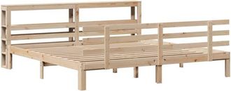 vidaXL Bed Frame with Headboard without Mattress 200x200 cm Vidaxl