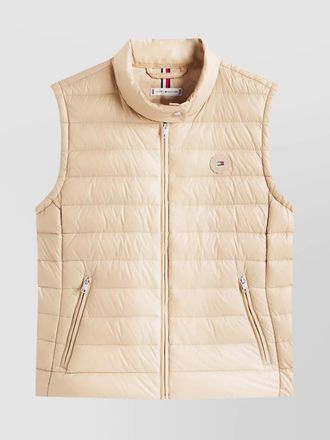 Tommy Hilfiger neck high padded side sleeveless pockets