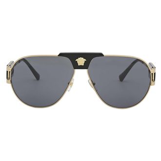 Versace Dark Grey Pilot Mens Sunglasses VE2252 100287 63