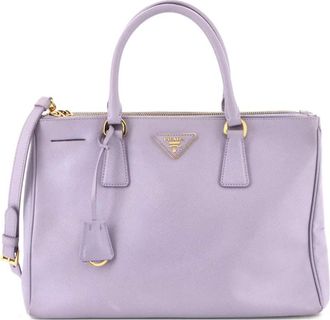 Prada Double Zip Lux Saffiano Leather Medium tote bag - Paars
