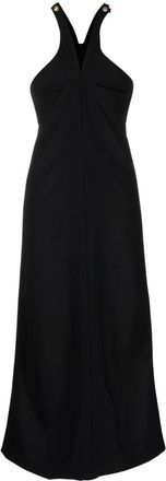 Rosetta Getty cross-neck sleeveless midi dress - women - Virgin Wool/Elastane/Polyamide - 2 - Black