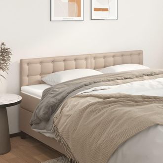 vidaXL Cabeceros 2 Unidades Cuero Sint&eacute;tico Capuchino 100x5x78/88 Cm Vidaxl