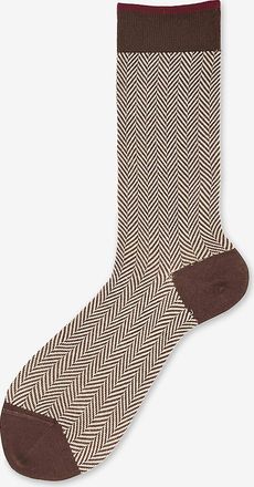 Alto Milano Gemusterte Socken aus Baumwolle und Kaschmir Boby