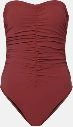 Karla Colletto Costume intero a fascia Basics con ruches