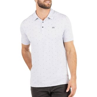 Travis Mathew Hot Chili Polo Shirt In Heather Light Gray