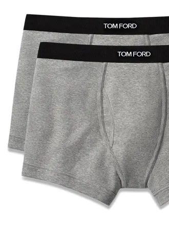 Tom Ford Cotton Two-Pack Boxer Briefs - Gray