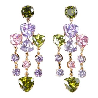 Self Portrait Orecchino a goccia con cristalli multipli - - Accessories - Donna - Multicolore - ONE SIZE