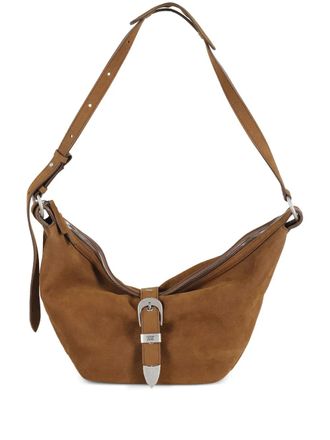 Marge Sherwood buckle-fastening suede shoulder bag - women - Suede - One Size - Brown