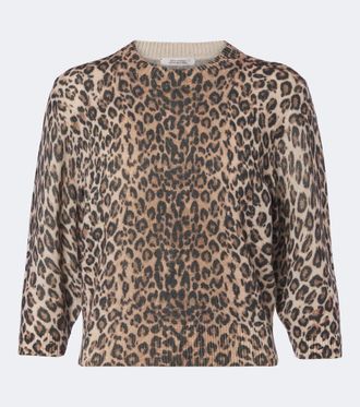 Dorothee Schumacher Leopard Statements wool and cashmere sweater