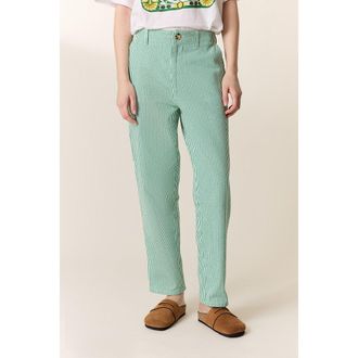 Leon & Harper Gestreepte rechte broek, ARMINA