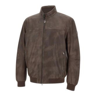 Peuterey Leather Jackets, male, Brown, Size: 2XL Fionia TT Jacket