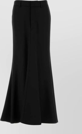 Balenciaga wool godet maxi skirt