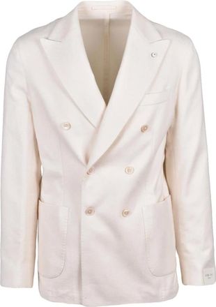 L.B.M. 1911 L.b.m. 1911, Jassen, Heren, Beige, L, Katoen, Double-breasted Jacket