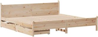 vidaXL Bed Frame without Mattress 200x200 cm Solid Wood Pine Vidaxl