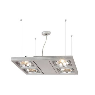 Netlighting 4 Light Commercial Lighting Aluminum G53 Bulb in Grey