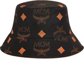 MCM Reversible Cotton Bucket Hat with Monogram Print