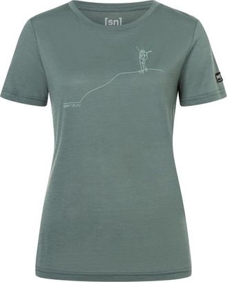 super.natural Berggl&uuml;ck Tee Exclusive Merinoshirt f&uuml;r Damen | t&uuml;rkis