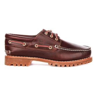 Timberland Authentieke 3-Eye Lug Handsewn Bootschoen - Heren - Bootschoenen - Rood - 44 EU - Leer - Schoenen