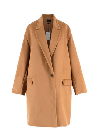 Isabel Marant Caramel Wool-Blend Manteau Corey Coat Size S