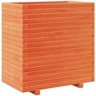 vidaXL Vidaxl - Jardinera Madera Maciza De Pino Marr&oacute;n Cera 70x40x72,5 Cm
