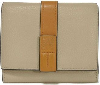 Loewe Beige Leather Wallet (Tri-Fold) (Pre-Owned)